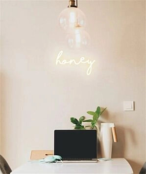 Brighten Up Your Space: Perfect for Home, Office, and Bar Settings with the Wall Decor Home LED Sign Honey LED Neon Sign.