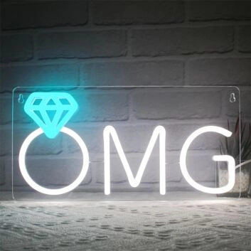 Brighten Your Special Day and Celebrate in Style: Wedding Omg LED Neon Sign for Ceremonies, Receptions, and Home Decor.