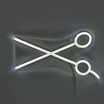 Enhance Your Salon or Crafting Space: White Scissors LED Neon Sign Light Perfect for Home Decor and Storefronts