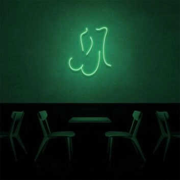 Brighten Your Space: Womans Body Outline LED Neon Sign for Home Decor, Bars, and Art Studios.