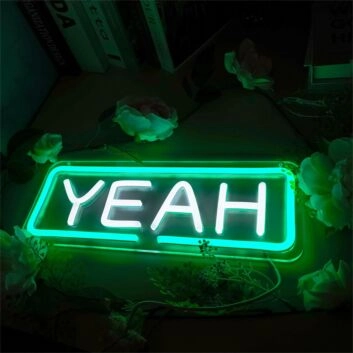 Brighten Up Your Space: Yeah LED Neon Sign Light Wall Decoration for Home, Office, Store, Bar, Weddings, and Parties.
