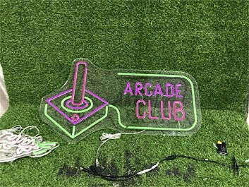 Brighten Up Your Gaming Room, Bar, or Party Atmosphere with the Arcade Club Game LED Neon Sign.