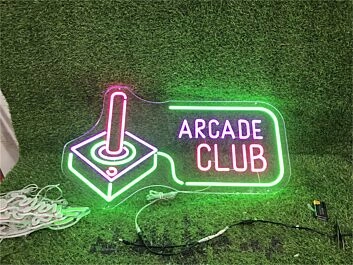 Brighten Up Your Gaming Room, Bar, or Party Atmosphere with the Arcade Club Game LED Neon Sign.