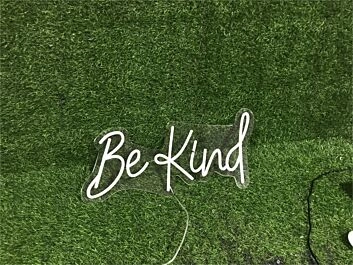 Brighten Up Your Space: Be Kind Home Decor LED Neon Sign for Offices, Stores, Bars, and Festive Celebrations