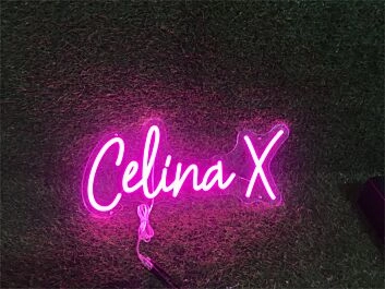 Brighten Up Your Space: Celina X Custom LED Neon Sign for Home Decor, Office Ambiance, and Vibrant Storefronts