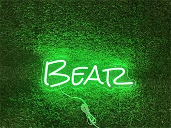 Brighten Up Your Space: Custom Bear LED Neon Sign, Perfect for Home Decor, Weddings, and Bars