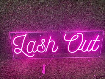 Enhance Your Beauty Studio or Home Vibes with the Custom Lash Out LED Neon Sign