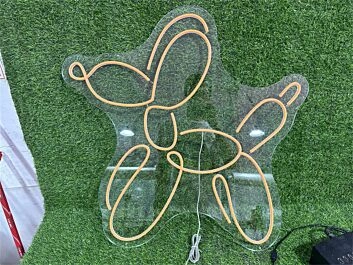 Brighten Your Child's Bedroom or Next Birthday Bash with the Cute Balloon Puppy LED Neon Sign.