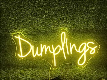 Brighten Up Your Restaurant, Bar, or Food Truck with the Vibrant Dumplings LED Neon Sign - Perfect for Adding a Unique Touch to Any Dining Experience.