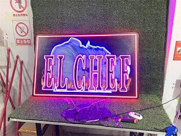 Brighten Up Your Space: Elchef Custom UV LED Neon Sign for Home Decor, Office, Bars, and Memorable Weddings