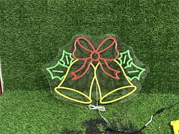 Brighten Up Your Christmas Festivities: Jingle Bell Christmas Decoration LED Neon Sign Perfect for Home, Office, and Holiday Parties