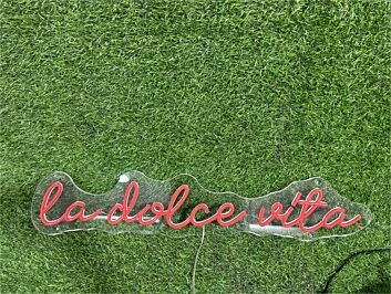 Brighten Your Special Moments - La Dolce Vita Custom LED Neon Sign for Weddings, Parties, and Home Ambiance.