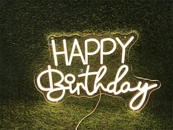 Brighten Celebrations Everywhere: From Home Gatherings to Office and Bar Birthdays with the Party Decor Happy Birthday LED Neon Sign.