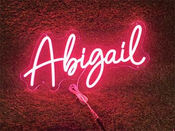 Brighten Up Your Space: Personalize Custom Abigail LED Neon Sign for Weddings, Bars, and Home Decor