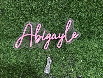Brighten Your Space: Personalize Custom Abigayle LED Neon Sign for Home Decor, Bars, and Special Occasions