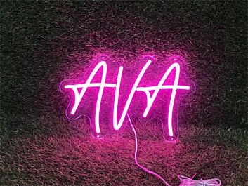 Brighten Your Space from Weddings to Bars with the Personalize Custom Ava LED Neon Sign