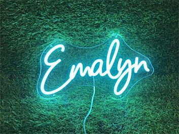 Brighten Up Your Space: Personalize Custom Emalyn LED Neon Sign for Home Decor, Office Vibes, and Special Events like Weddings and Parties.