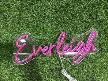 Brighten Up Your Space: Personalize Custom Everleigh LED Neon Sign for Home Decor, Weddings, and Office Ambiance.
