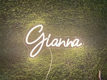 Elevate Your Space: Personalize Custom Gianna LED Neon Sign for Home, Office, Weddings, and Vibrant Party Atmospheres.