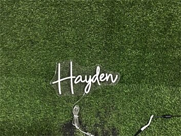Brighten Up Your Space: Personalize Custom Hayden LED Neon Sign Perfect for Weddings, Bars, and Home Decor