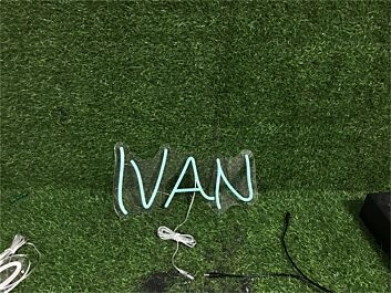 Bring your brand to life in the office, store, or bar with the Personalize Custom Ivan LED Neon Sign.