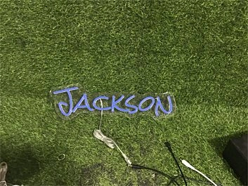 Light Up Your Moments: Personalize Custom Jackson LED Neon Sign for Weddings, Bars, and Home Décor.