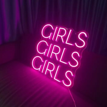 &#39;Girls Girls Girls&#39; neon sign