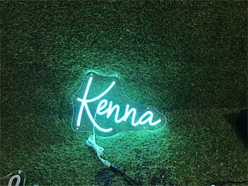 Brighten Up Your Space: Personalize Your Office, Bar, or Party Ambiance with the Custom Kenna LED Neon Sign.