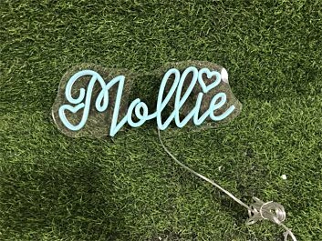 Elevate Your Space: Personalize Custom Mollie LED Neon Sign for Home Decor, Office Ambiance, and Vibrant Parties.