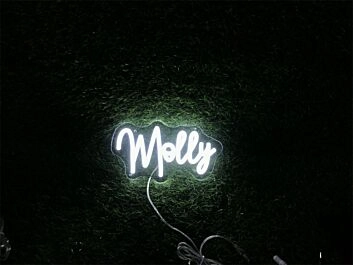 Elevate Your Space: Add a Glow to Your Home, Office, or Bar with the Personalize Custom Molly LED Neon Sign.
