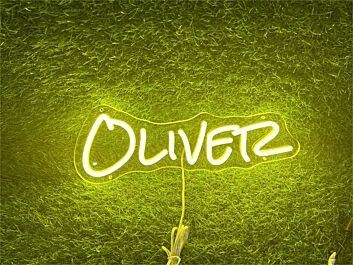 Brighten Up Your Space: Personalize Custom Oliver LED Neon Sign for Home Decor, Bars, Weddings, and Trendy Office Settings