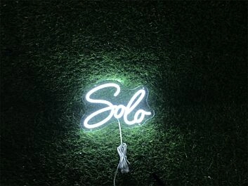 Bring a glow to weddings, bars, and birthdays with Personalize Custom Solo LED Neon Sign.