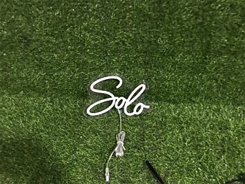 Bring a glow to weddings, bars, and birthdays with Personalize Custom Solo LED Neon Sign.