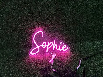Elevate Your Space: Personalize Custom Sophie LED Neon Sign for Home, Office, Weddings, and Parties.