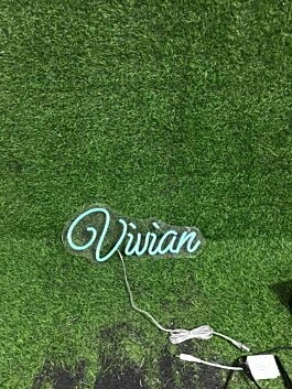 Enhance Your Space: Personalize Custom Vivian LED Neon Sign for Home Decor, Offices, Bars, and Weddings