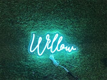 Brighten Up Your Space: Personalize Custom Willow LED Neon Sign for Home Decor, Office Vibes, Storefronts, and Buzzing Bars