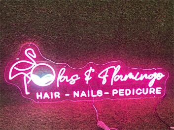 Brighten Your Salon, Spa, or Home with the Glamorous Salon Hari Nails Pedicure Custom LED Neon Sign