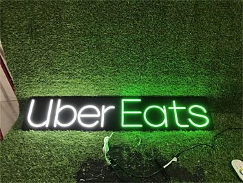 Upgrade your home, bar, or restaurant ambiance with the versatile Uber Eats Black Board LED Neon Sign.