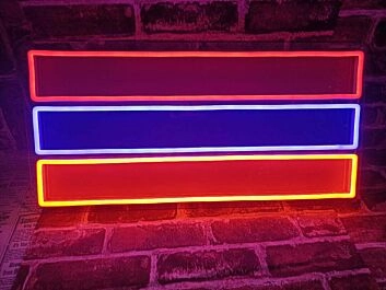 Armenian flag neon sign