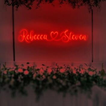 Customized Name Romantic Backsplash Neon Sign