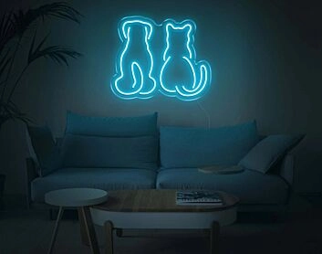 Dog and Cat V1 LED Neon Sign
