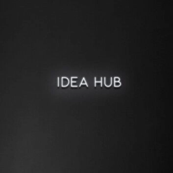 &#39;Idea Hub&#39; neon sign