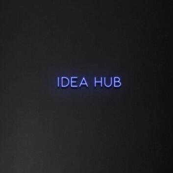 &#39;Idea Hub&#39; neon sign
