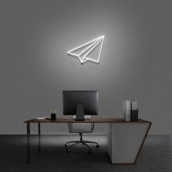 Paper Airplane Neon Sign