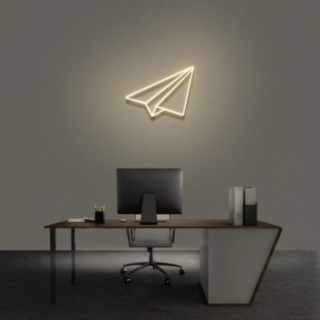 Paper Airplane Neon Sign