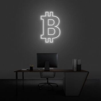 Bitcoin Logo Neon Sign