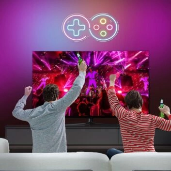 Elevate Your Gaming Room, Bar, or Event with the Colorful Game Console Buttons Neon Sign.