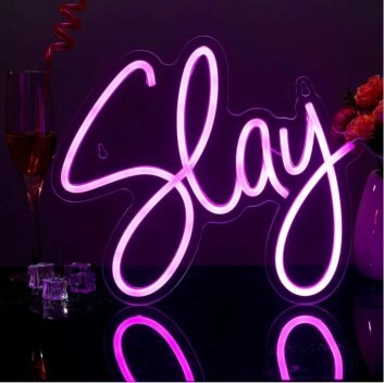 Brighten Your Bedroom, Office, or Party: The Versatile Deep Pink Slay Neon Sign