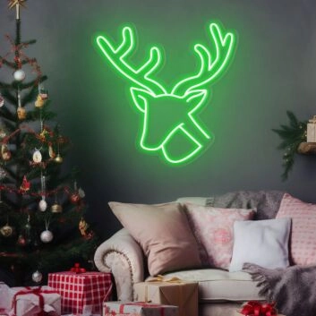 Brighten Up Your Festivities: Elk Happy Holidays Neon Sign For Christmas - Perfect for Home Decor, Office Celebrations, and Store Fronts.