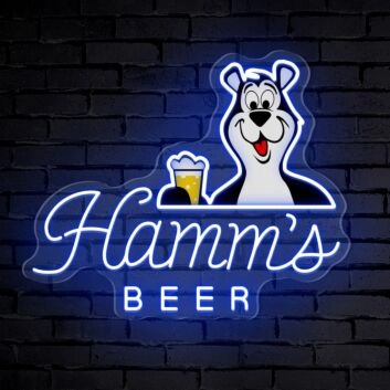 Brighten Up Your Bar, Storefront, or Man Cave with the Hammers Beer Words Logo Beer UV Neon Sign.
